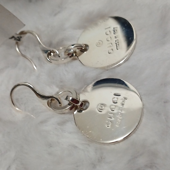 New gucci earrings Authentic dangle signature sterling silver Ag 925 mark - Picture 9 of 17